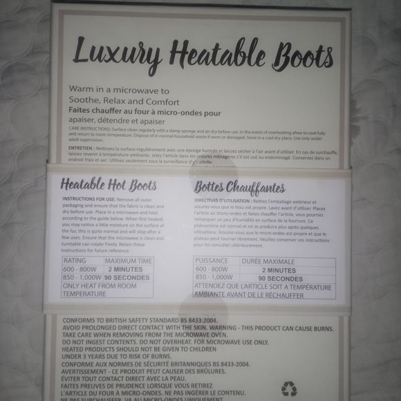 Luxury heatable lavender scented boots - Picture 3 of 4